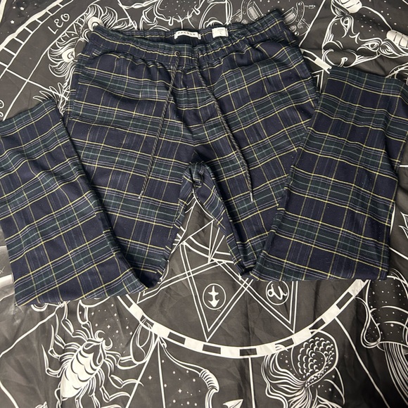 Pacsun Men's Plaid Joggers Slim Leg (L) Tapered Fit Blue - Picture 2 of 4